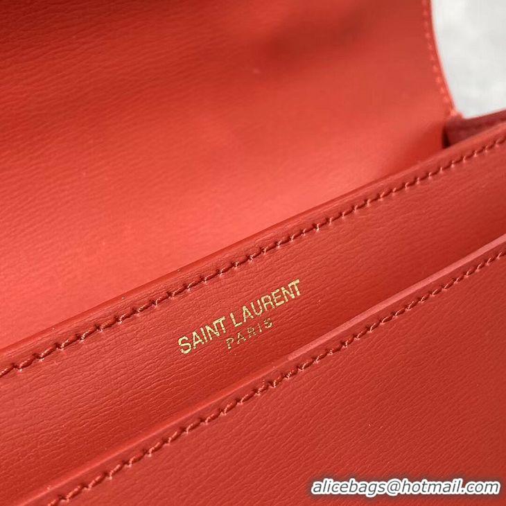 Low Cost Yves Saint Laurent Calfskin Leather Tote Bag Y634723 Bright red