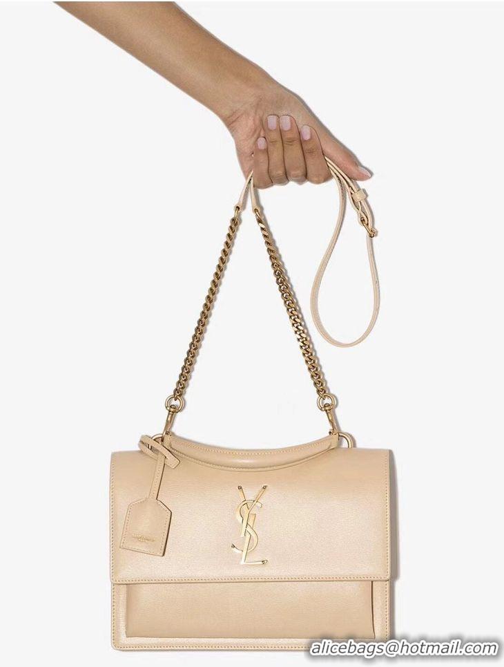 Original Cheap Yves Saint Laurent Calfskin Leather Tote Bag Y634723 Beige