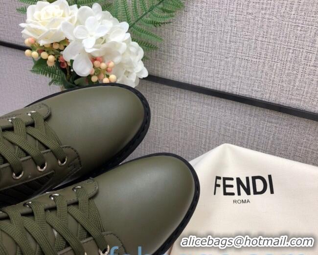 Perfect Fendi Knit Sock Ankle Boots Green 82808