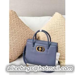 Top Quality DIOR MEDIUM ST HONORE TOTE Grained Calfskin M9321UMBA blue