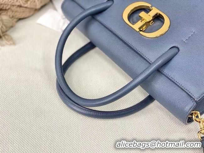 Top Quality DIOR MEDIUM ST HONORE TOTE Grained Calfskin M9321UMBA blue