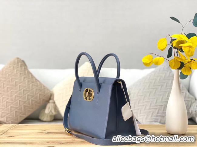 Top Quality DIOR MEDIUM ST HONORE TOTE Grained Calfskin M9321UMBA blue