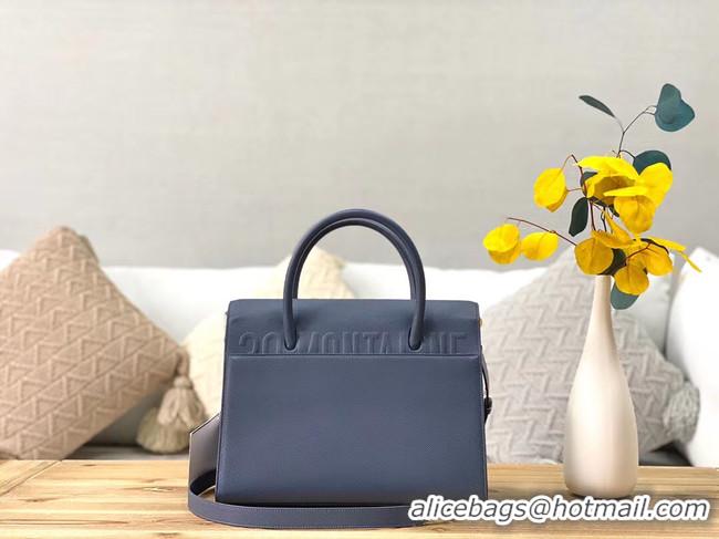 Top Quality DIOR MEDIUM ST HONORE TOTE Grained Calfskin M9321UMBA blue