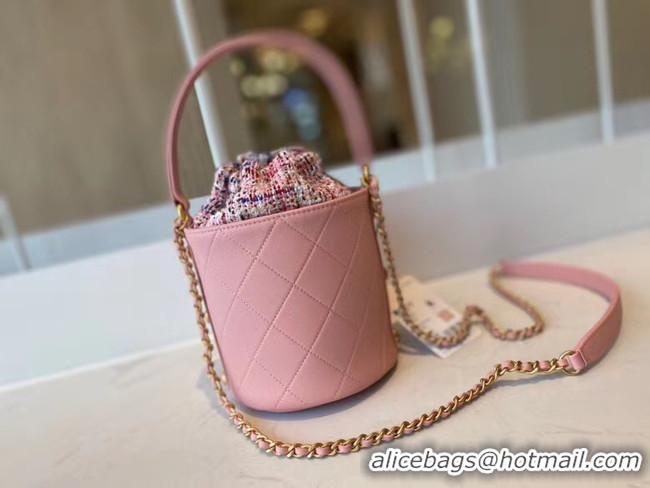 Unique Discount Chanel Drawstring Sheepskin bag AS1478 pink