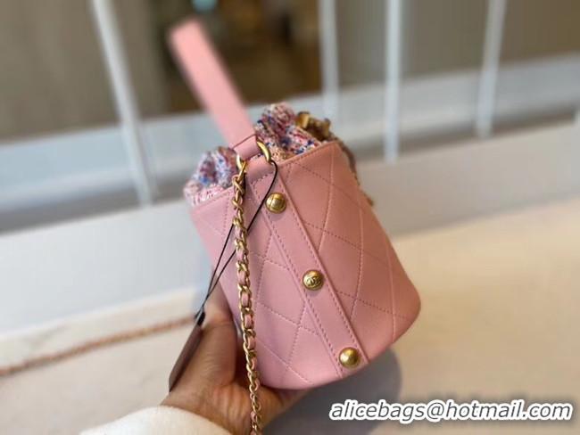 Unique Discount Chanel Drawstring Sheepskin bag AS1478 pink