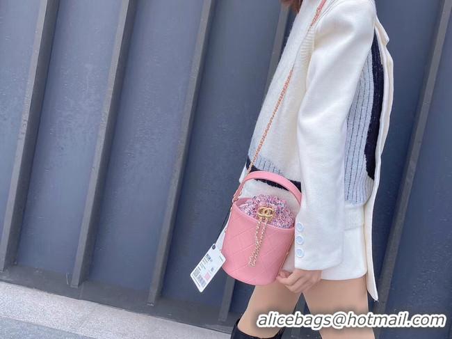 Unique Discount Chanel Drawstring Sheepskin bag AS1478 pink