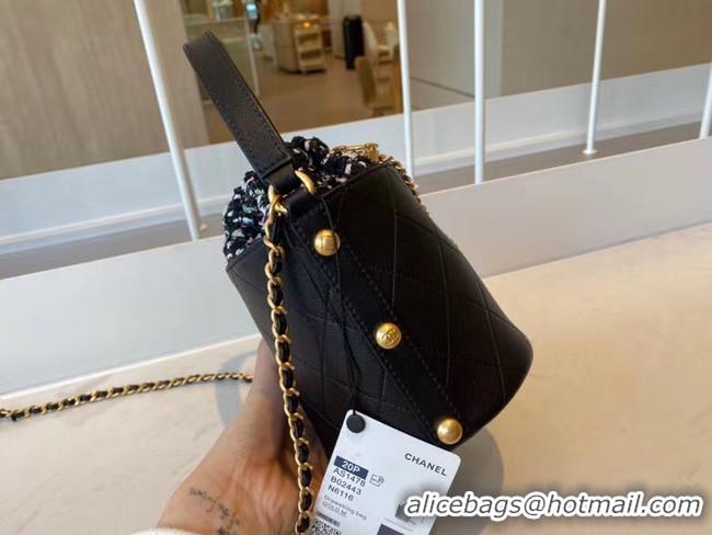 Best Price Chanel Drawstring Sheepskin bag AS1478 black