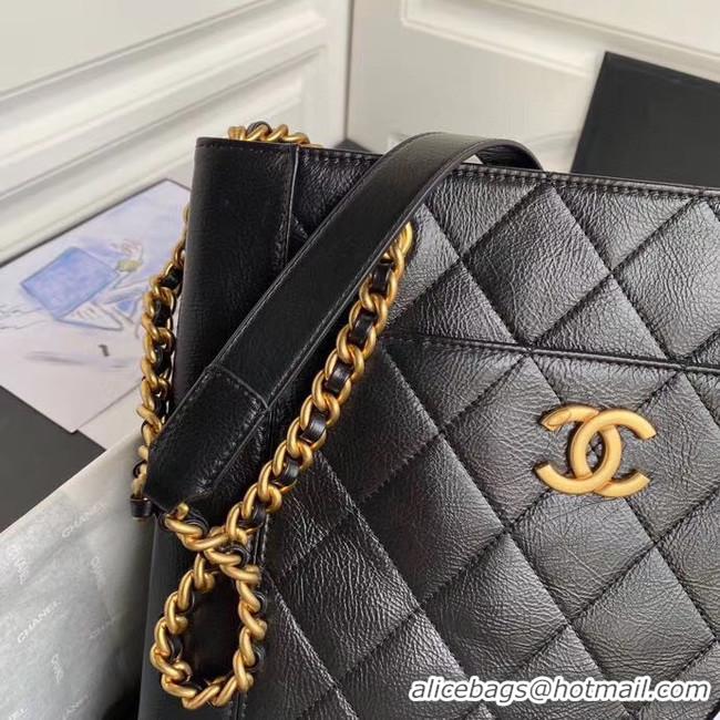 New Style Chanel Original Lather Shopping bag AS2295 black