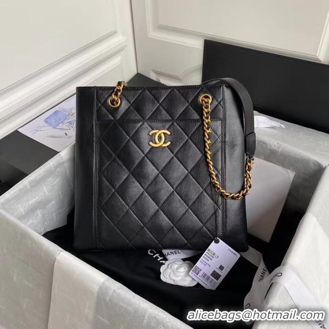 New Style Chanel Original Lather Shopping bag AS2295 black