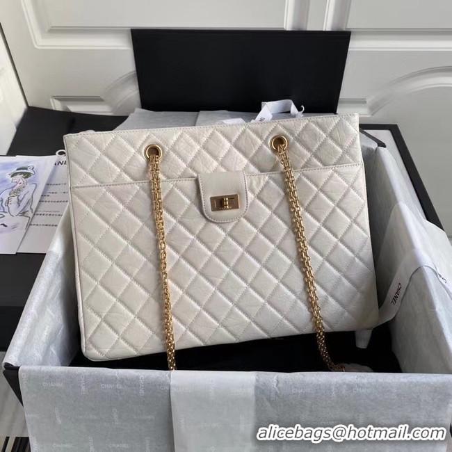 Popular Style Chanel Original Lather Shopping bag AS6611 white