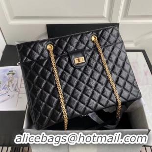 Most Popular Chanel Original Lather Shopping bag AS6611 black