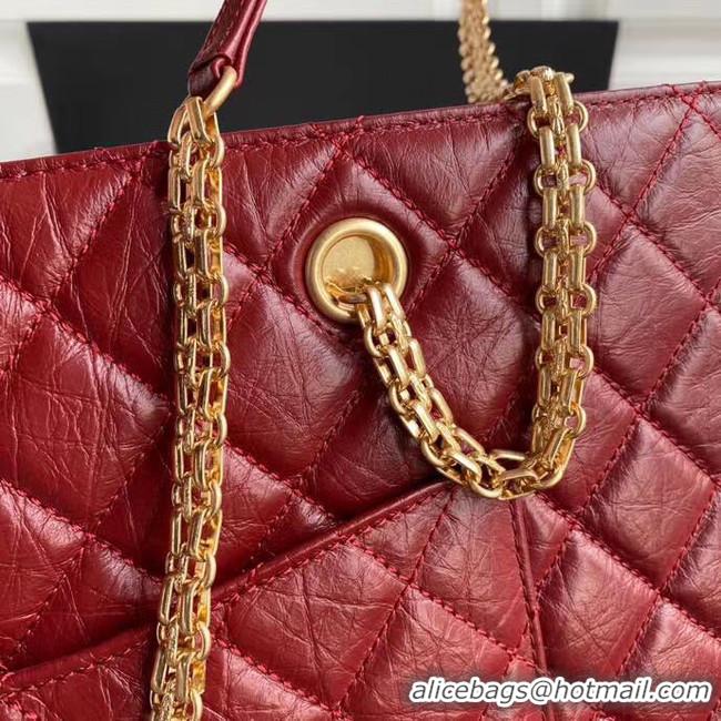 Well Crafted Chanel Original Lather Shopping bag AS6611 red