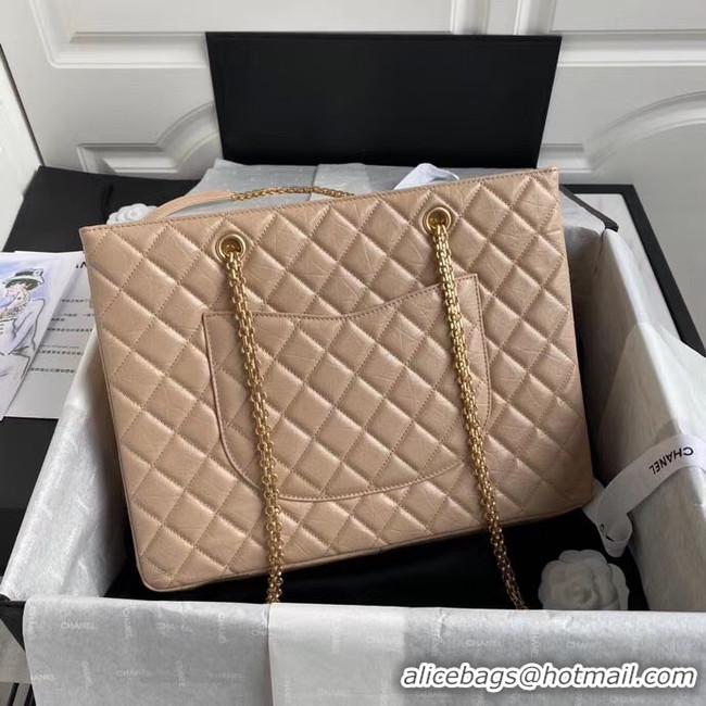 Buy Fashionable Chanel Original Lather Shopping bag AS6611 Beige