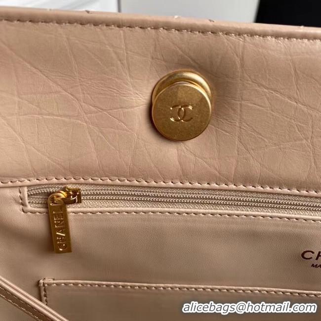 Buy Fashionable Chanel Original Lather Shopping bag AS6611 Beige