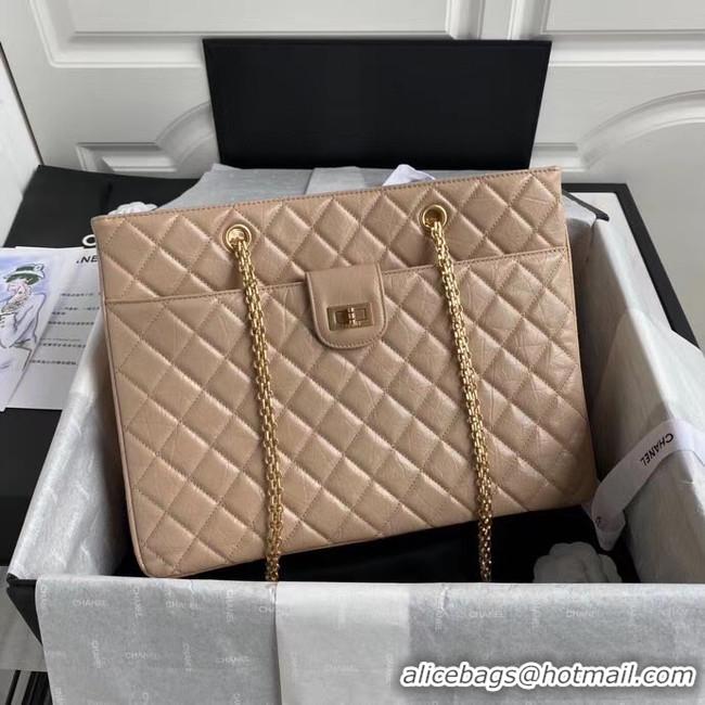 Buy Fashionable Chanel Original Lather Shopping bag AS6611 Beige