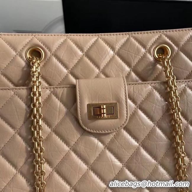 Buy Fashionable Chanel Original Lather Shopping bag AS6611 Beige