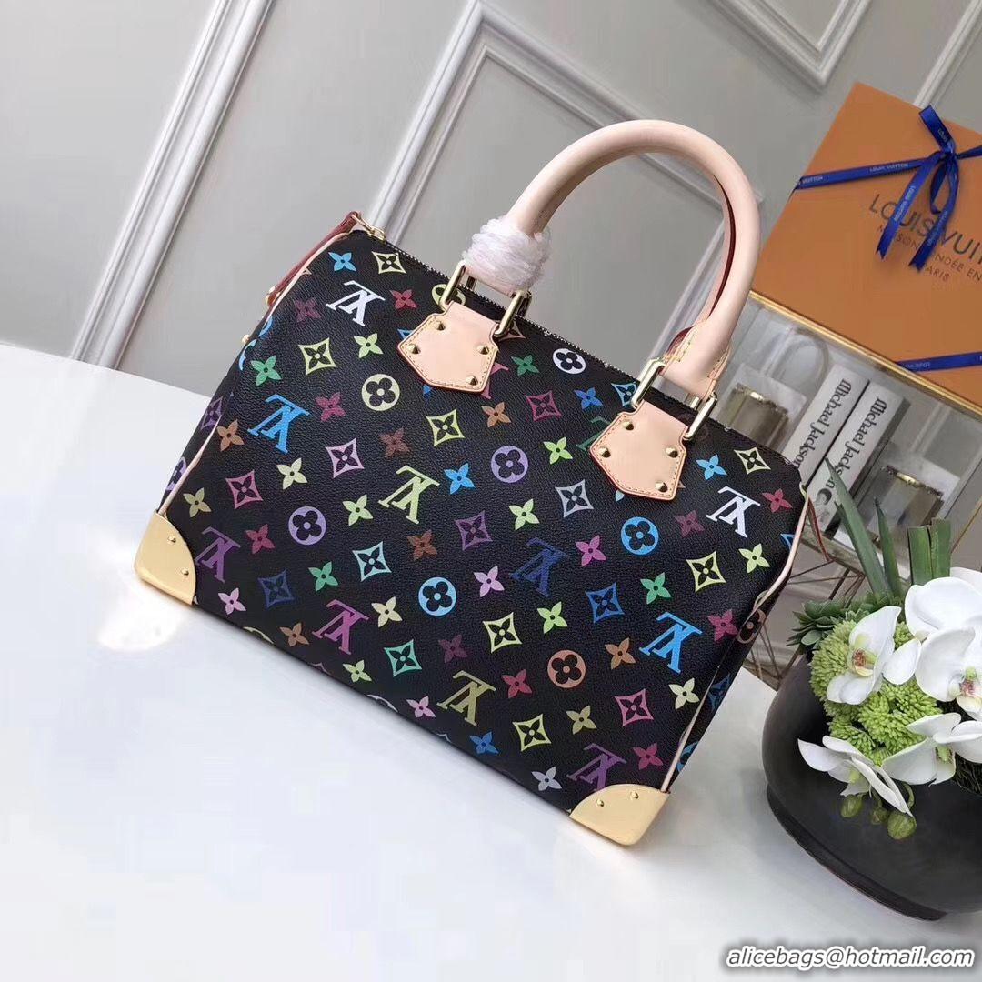 Buy Fashionable Louis Vuitton Monogram Multicolore Speedy 2569 black