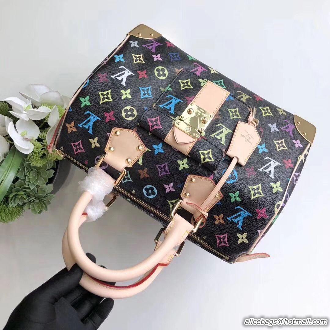 Buy Fashionable Louis Vuitton Monogram Multicolore Speedy 2569 black