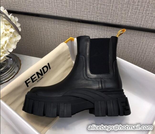 Top Quality Fendi Suede Platform Short Boots 120401 Black