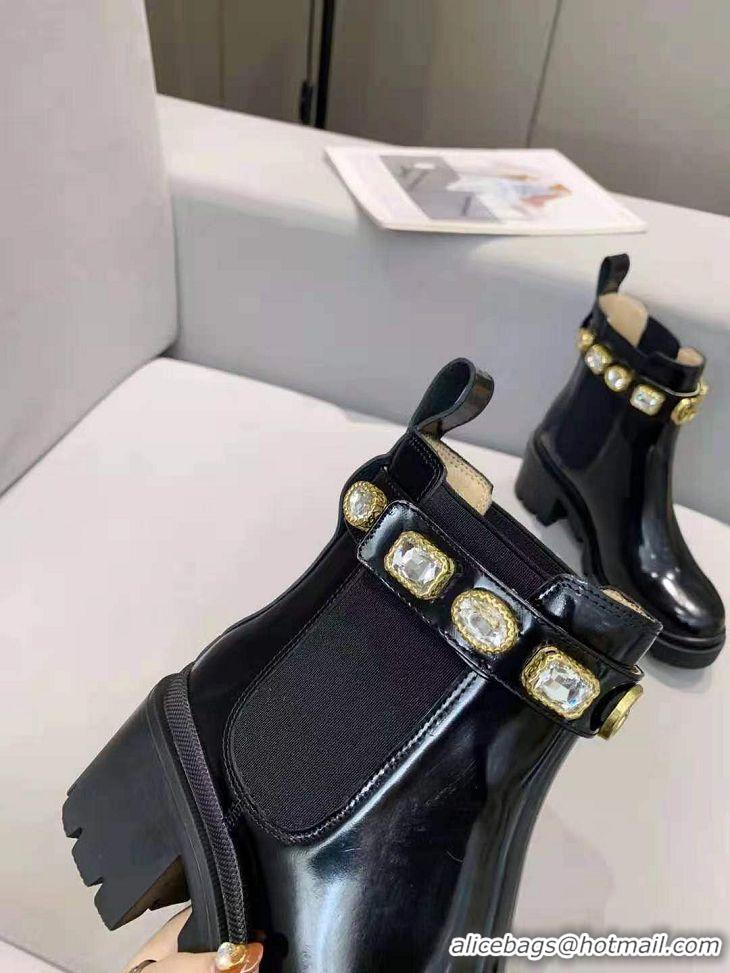 Buy Top Quality Gucci Leather Ankle Boot With Belt G1259 Black