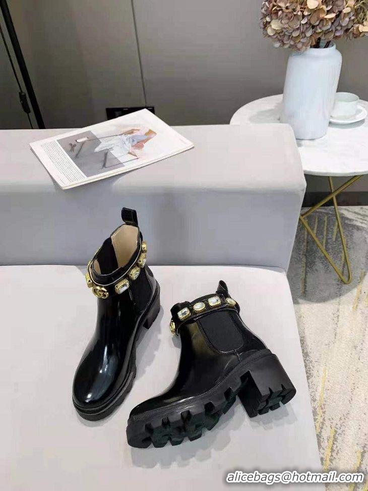 Buy Top Quality Gucci Leather Ankle Boot With Belt G1259 Black