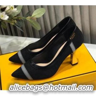 Good Quality Fendi Colibri Fabric Pumps 9.5cm Black 122139