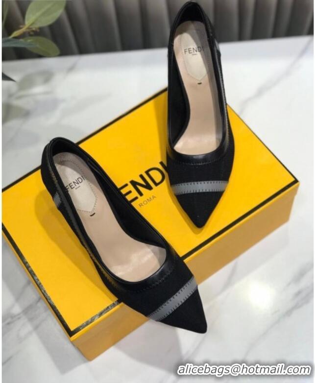 Good Quality Fendi Colibri Fabric Pumps 9.5cm Black 122139