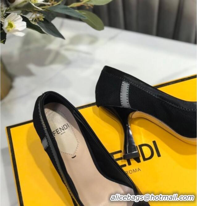 Good Quality Fendi Colibri Fabric Pumps 9.5cm Black 122139