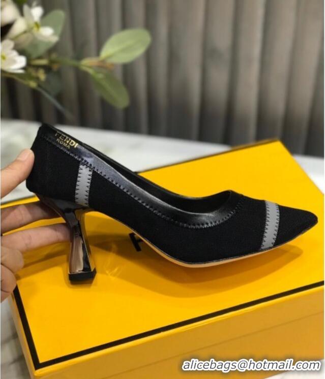 Good Quality Fendi Colibri Fabric Pumps 9.5cm Black 122139