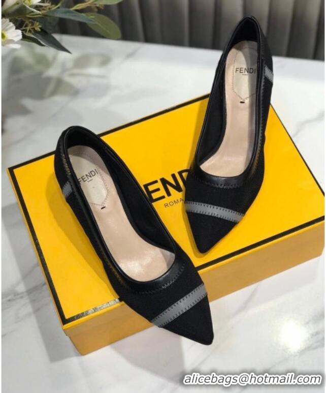 Popular Style Fendi Colibri Fabric Pumps 5cm Black 122140