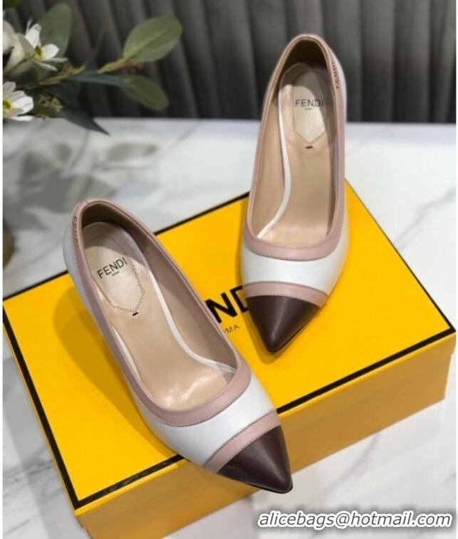 Top Design Fendi Colibri Calfskin Pumps 9.5cm White 122143