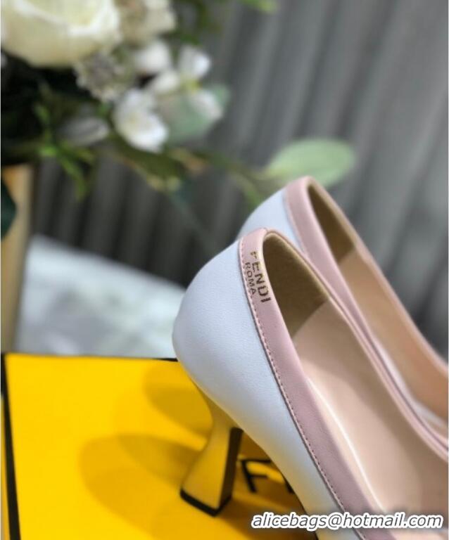 Top Design Fendi Colibri Calfskin Pumps 9.5cm White 122143