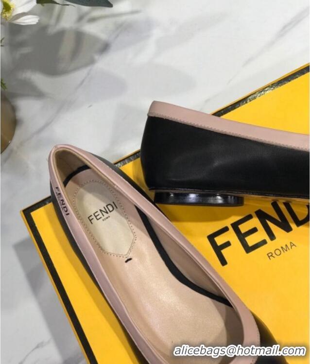 Best Grade Fendi Colibri Calfskin Flat Ballerinas Black 122148