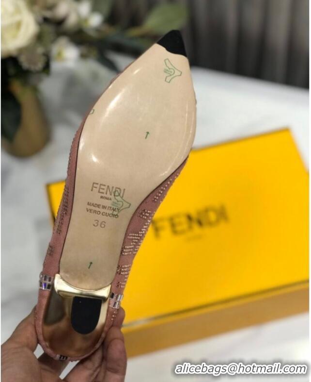 Lower Price Fendi Colibri Crystal Fabric Pumps 5.5cm Pink 122150