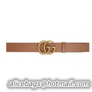 High Quality Gucci GG Marmont Leather Belt Width 35MM 3306 Tan