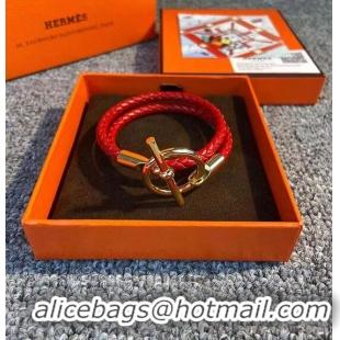 New Discount Hermes Glenan Double Tour Bracelets H8520 Red