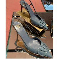 Good Product Valentino Garavani Leather Sandal Shoes V80779 Blue