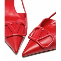 Top Quality Valentino Garavani Leather Sandal Shoes V80777 Red