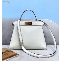 Buy Fashionable Fendi PEEKABOO ISEEU MEDIUM leather bag 70193 white