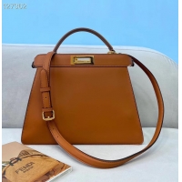 Grade Quality Fendi PEEKABOO ISEEU MEDIUM leather bag 70193 brown