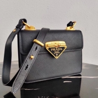 Top Quality Prada Saffiano leather Prada Symbole bag 1BD270 black