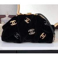 Luxury Discount Chanel Clutch Bag AS2137 black