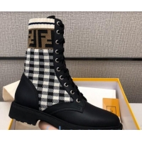 Most Popular Fendi Check Biker Ankle Boots Black 81763