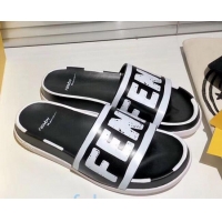 Purchase Fendi Roma Joshua Vide Leather Slide Sandal 82728 Black