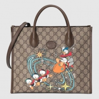 New Style Gucci Disney x Gucci Donald Duck tote bag 648134 brown