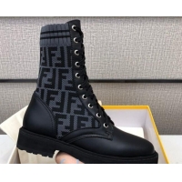 Best Price Fendi Knit Sock Ankle Boots 82808 Grey/Black