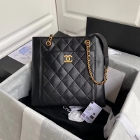 New Style Chanel Original Lather Shopping bag AS2295 black