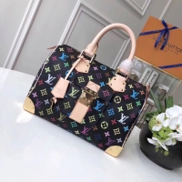 Buy Fashionable Louis Vuitton Monogram Multicolore Speedy 2569 black