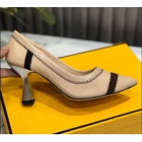 Top Sale Fendi Colibri Fabric Pumps 9.5cm Nude 122136