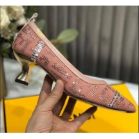 Lower Price Fendi Colibri Crystal Fabric Pumps 5.5cm Pink 122150